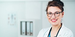 Doctor smiles