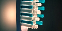 Toothbrush and black background