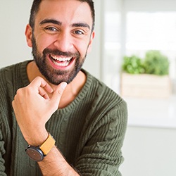 Closeup of man smiling