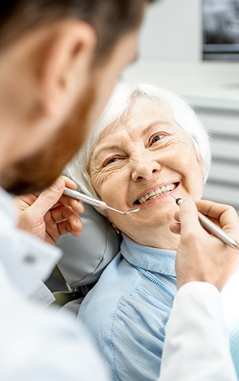 mature woman smiling