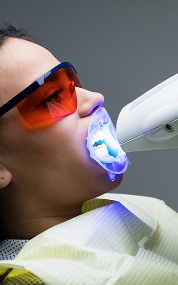 woman in dental chair