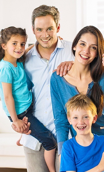 Smiling young family