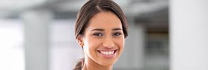 Young woman with healthy teeth and gums