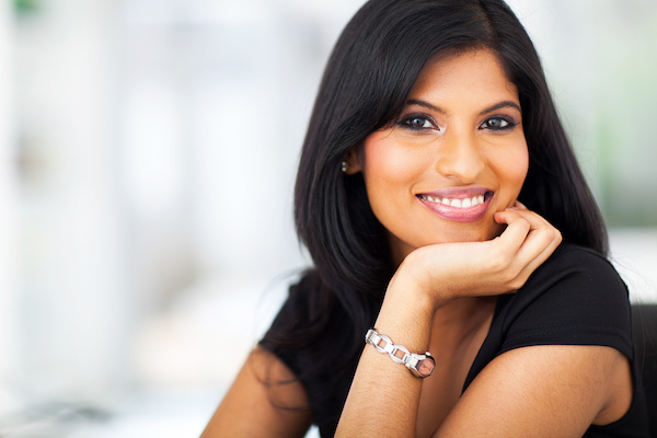 portrait of an attractive woman smiling